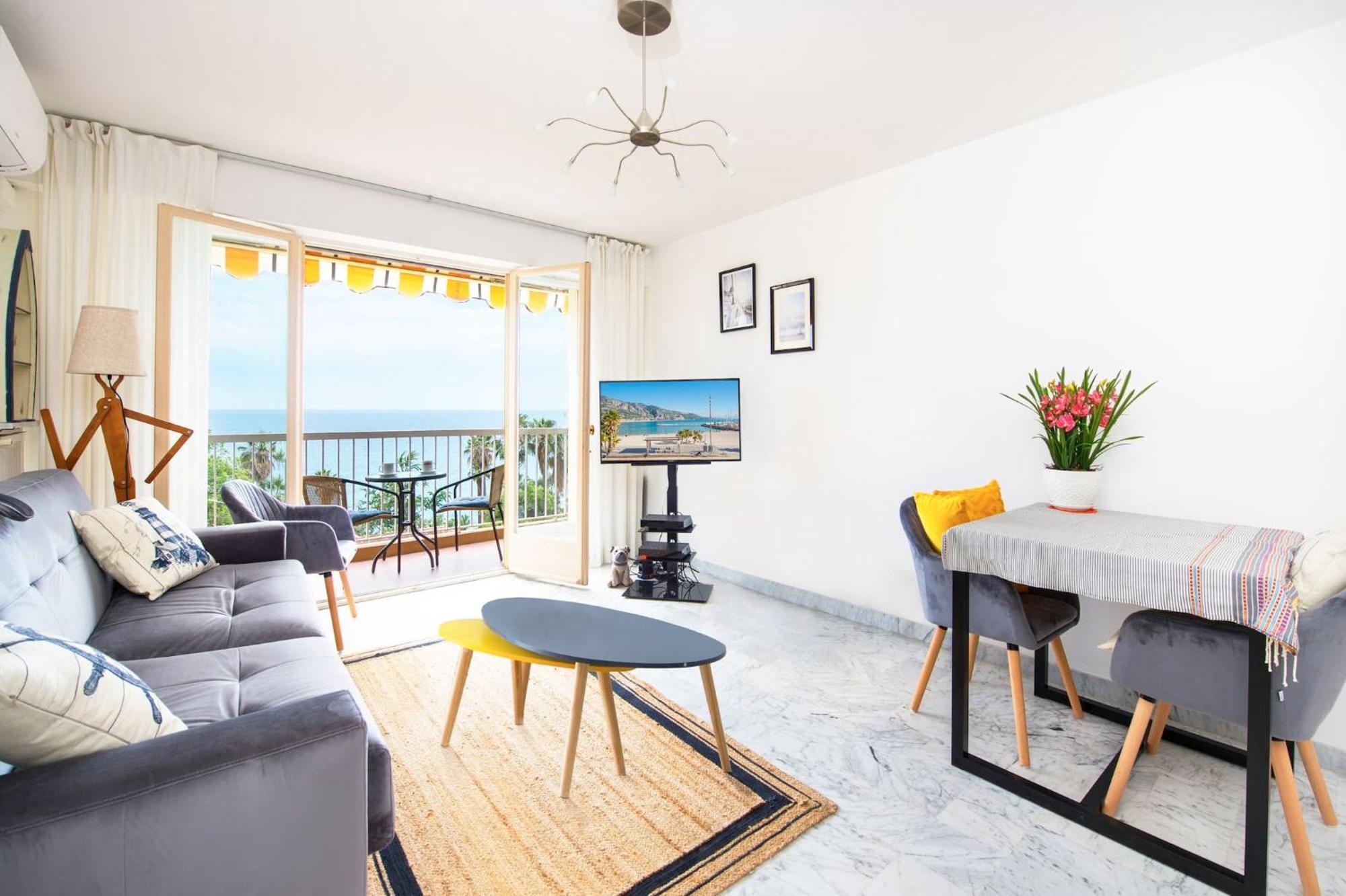 Vina Del Mare, Vue Mer, Terrasse Menton Kültér fotó