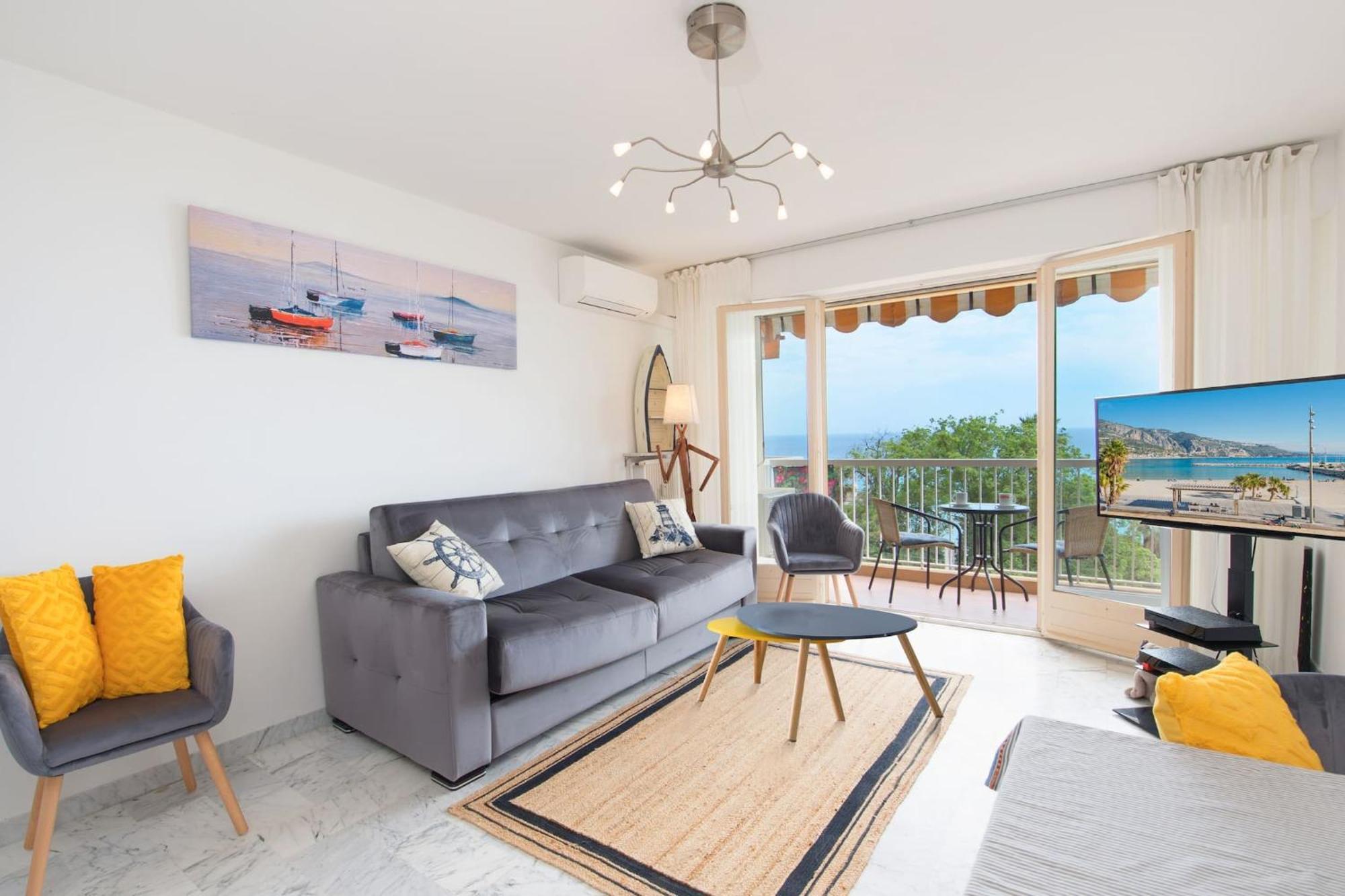 Vina Del Mare, Vue Mer, Terrasse Menton Kültér fotó